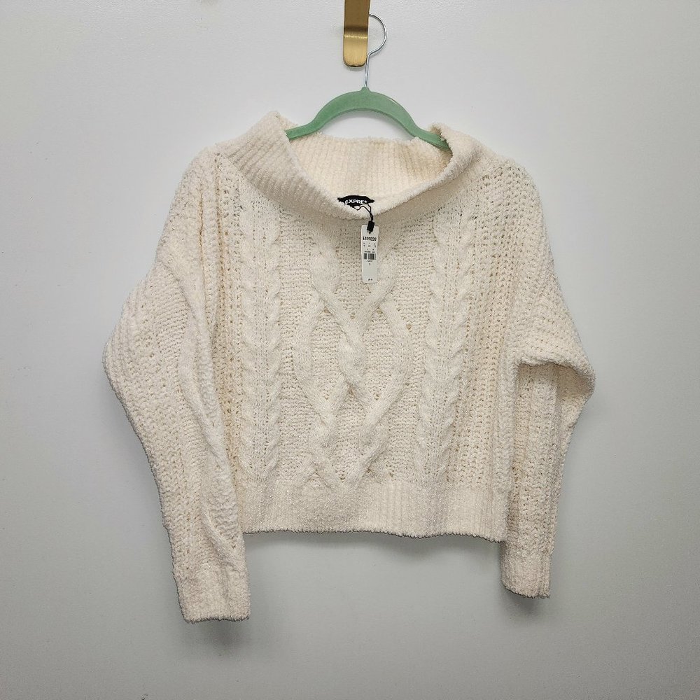 Express Chenille Cable Knit Sweater
